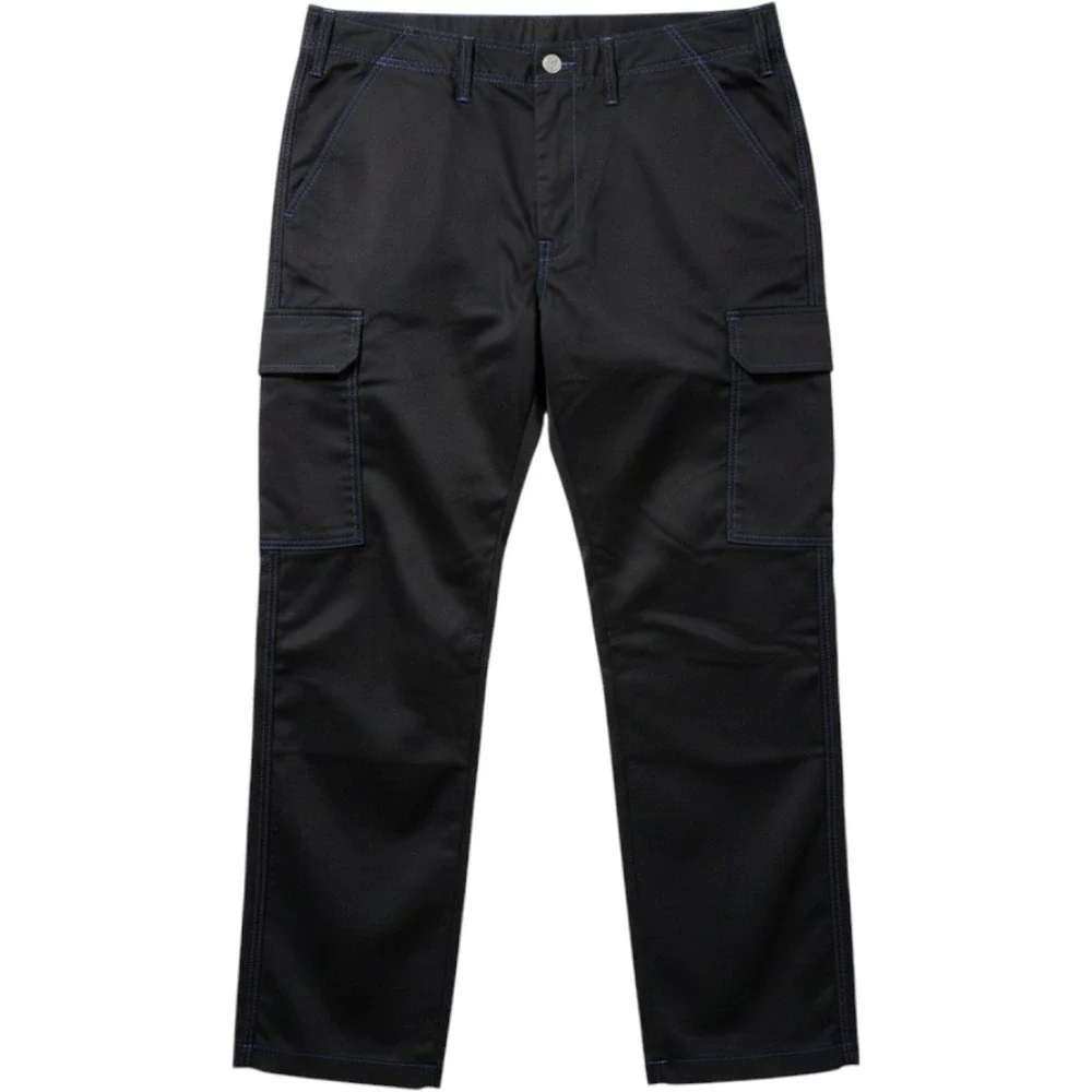 True Religion Mens‎ Cargo Pants Jet Black Pacific Blue Contrast Stitch 108335 36
